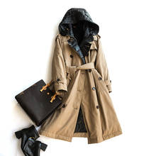 Casacos e jaquetas com capuz para o inverno 90%, casaco longo casual, abotoaduras duplas, parka 2024 - compre barato