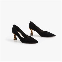 Zapatos de tacón alto de piel auténtica para mujer, calzado de lujo, puntiagudo, Popular, 2021 2024 - compra barato