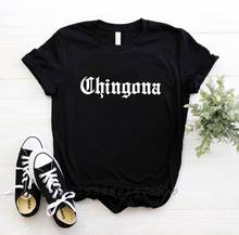 Chingona-Camiseta con estampado de letras de México para mujer, camiseta Premium sin desvanecimiento para mujer, Camisetas estampadas, camiseta personalizada Ins 2024 - compra barato