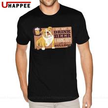 Large Size Beer & Bulldog Tee Shirts Homme Funny Short-sleeved High Quality T shirt Guy Cheap Apparel 2024 - buy cheap