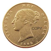 UK 1842-PS Queen Victoria Young Head Gold Coin Very Rare Half Sovereign Die Copy Coins 2024 - buy cheap