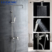 LEDEME Shower Faucet Bathroom Rainfall Bath Shower Cabin Mixers Swivel Bath Spout Waterfall Stainless Steel Tap Faucets L72401 2024 - buy cheap