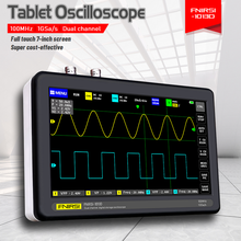 Osciloscópio tablet digital, digital, canal duplo, 100mhz, x2, 1gs, taxa de amostragem, 7 unidades, tft, FNIRSI-1013D 2024 - compre barato