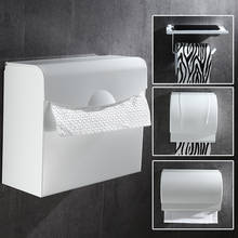 Tuqiu Bathroom Paper Holder with Phone Shelf Bathroom Tissue Holder White Wall Mounted Aluminum Toilet Paper Holder Tissue Boxes 2024 - buy cheap