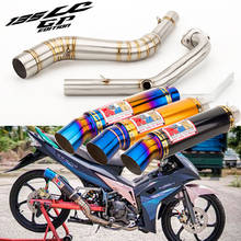 Tubo de escape modificado para motocicleta, silenciador lc135, frontal 135 lc, gp, tubo de escape 2024 - compre barato