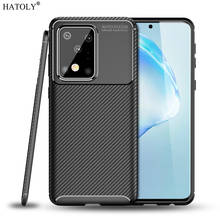 For Samsung Galaxy S20 Ultra 5G Case Cover Soft Silicone Anti-knock Bumper Carbon Fiber Back Phone Case For Samsung S20 Ultra 5G 2024 - buy cheap