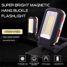 Luz LED de trabajo magnética recargable, lámpara COB portátil con gancho colgante para reparación de automóviles, Camping 2024 - compra barato