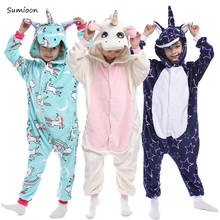 Kigurumi Animal Unicorn Pajamas For Girls Boy Winter Unisex Flannel  Licorne Panda Sleepers Pijama Unicornio Sleepwear Onesie Ki 2024 - buy cheap