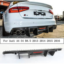 For Audi A4 S4 RS4 B8.5 2013 2014 2015 2016 Carbon Fiber Rear Bumper Diffuser Lip Spoiler High Quality Car Accessories 2024 - buy cheap