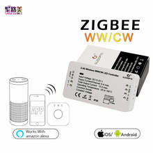 Светодиодная лента ZIGBEE с мостовым управлением, 12-24 В постоянного тока, Светодиодная лента Zigbee Light Link с теплым белым/белым светодиодом, диммер ZLL, управление через приложение для телефона, Светодиодная лента 5050 2024 - купить недорого