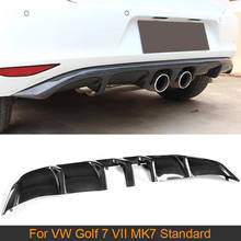 Carbon Fiber Rear Bunper Diffuser Lip for Volkswagen VW golf VII MK7 Standard 2014-2017 Rear Bumper Diffuser Lip Spoiler 2024 - buy cheap
