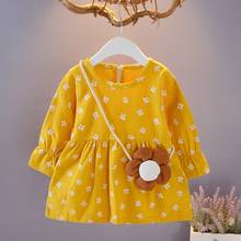 Vestido Floral de manga larga para niños y niñas, ropa de algodón, de princesa, para otoño y primavera 2024 - compra barato