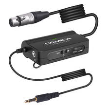 Comica linkflex ad1 adaptador de microfone, adaptador de preamp para xlr para 3.5mm, adaptador de áudio para câmera dslr, câmera filmadora e smartphone 5d 6d 7 2024 - compre barato