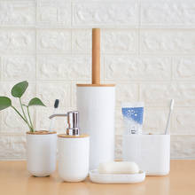 Simple Bamboo and Wood Soap Bottle Shampoo Shower Gel Dispenser Soap Bottle Hand Sanitizer Bottling Bathroom Storage Accessories 2024 - buy cheap