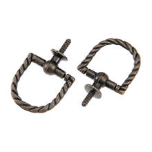 2pcs/lot Ring Handles Antique Bronze Braided Zinc Alloy Pull Holder Drawer Knob Furniture Cabinet Door 28*22mm Vintage Jewelry 2024 - buy cheap