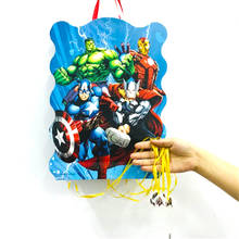 40*30cm Avenger Party Supplies Paper Pinata Disposable Cartoon Theme Baby Shower Kids Birthday Superhero Party Decoration Favor 2024 - buy cheap