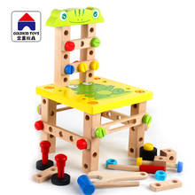 Building & Construction Toys Model Building Kits Wooden building blocks toy baby building blocks Puzzle montessori toys juguetes 2024 - buy cheap