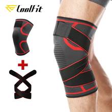 CoolFit 1PCS New Band Removable Pressurized Knee Pads Braces Knee Support Crossfit Fitness Running Sports Knee Protector 2024 - buy cheap