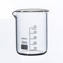 Recipiente de laboratorio transparente de forma baja, vaso volumétrico, herramienta de medición, 50ml 2024 - compra barato