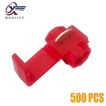 500Pcs Electrical Wire Cable Crimp Terminals Quick Splice Red Electrical Cable Connectors Fast Lock Wire Terminals Crimp 2024 - buy cheap