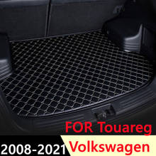 Sj personalizado à prova dwaterproof água esteira do tronco carro auto cauda boot bandeja forro almofada de carga protetor apto para volkswagen vw touareg 2008 2009 10-2021 2024 - compre barato