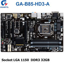For Intel B85 DDR3 100% Original Gigabyte GA-B85-HD3-A LGA 1150 Motherboard 32G B85-HD3-A Desktop Mainboard SATA 3 USB3 Used 2024 - buy cheap