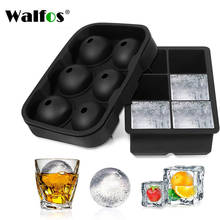 Walfos Whiskey Cocktail Big Ice Cube Tray 6 Holes Ice Cube Form Round Shaped Ice Ball Maker Silicone Ice Mold Bar 2024 - buy cheap