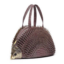 Annrmyrs simulação ouriço estilo bolsas femininas famosa marca de crocodilo patente couro sacos bolsa ombro das mulheres tote 2024 - compre barato
