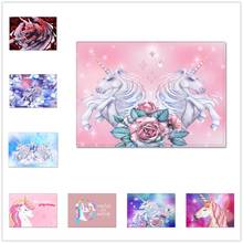 Cartoon Series Children Carpet Rose Unicorn 3D Printing Carpets for Living Room Bedroom Area Rugs Kids play Non-slip Floor Mats 2024 - buy cheap