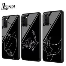 Funda de teléfono minimalista Line Love para Samsung Galaxy S20 FE Lite Ultra Plus Note 10 lite A01 A11 A21 A31 A41 A51 A71 A91 2024 - compra barato