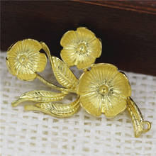 Filigree Flower Leaf Branch Pendant Charms Stone Beads Caps Base Quality Metal DIY Stuffs Phoenix coronet Jewelry Accessories 2024 - buy cheap