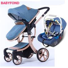 3 in 1 baby strollers Strong suspension fashion designbaby stroller car shock four trolley Aulon EU safety 2024 - buy cheap