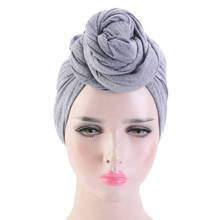 Turbante musulmán islámico para mujer, pañuelo largo elástico para la cabeza, gorro de quimio, envolturas para la cabeza 2024 - compra barato