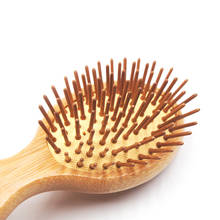 Mini cepillo de madera para masaje del cabello, peine de masaje del cuero cabelludo, cepillo para aliviar el estrés, masajeador antiestático para el cuidado del cabello, portátil 2024 - compra barato
