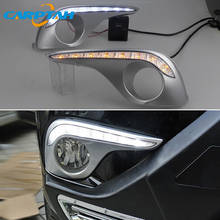 Luces LED de circulación diurna para coche, lámpara antiniebla para Toyota Highlander 2012, 2013, 2014, 12V 2024 - compra barato