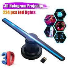 Proyector de holograma 3D, lámpara de imagen holográfica con ventilador LED, WiFi/enchufable, pantalla publicitaria, reproductor de holograma remoto 3D 2024 - compra barato