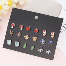 30 Pair Stainless Steel Mixed Bee Frog Tree Daisy Umbrella Stud Earrings Set Kit C90D 2024 - buy cheap