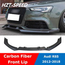 RS5 Carbon Fiber Front Chin Bumper Shovel Lip Spoiler Diffuser For Audi RS5 Car Body Kit 2012-2018 2024 - buy cheap