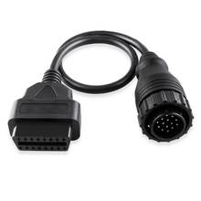 Alta qualidade para mercedes para benz sprinter 14pin para 16pin cabo de diagnóstico do carro 14 pinos para obdii obd2 obd ii odb 2 16 pinos adaptador 2024 - compre barato