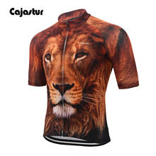 Camisa masculina de manga curta para ciclismo lion, camiseta para bicicleta mtb roupas de ciclismo respirável verão 2024 - compre barato