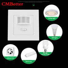 Hot 2in1 Auto AC110V 220V On/Off Infrared PIR Occupancy Security Infrared Motion Sound Sensor Switch Recessed Wall Light YY 2024 - buy cheap