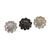Botón de metal con diamantes de imitación de 26mm, accesorios de botón de decoración de abrigo de suéter, bricolaje, 1 unids/lote, SP-0121 2024 - compra barato