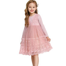 Girls Dress Lace Floral Tutu Party Dresses for Little Girl Princess Birthday Children Kids Long Sleeve Spring Autumn Clothes 2-5 2024 - buy cheap