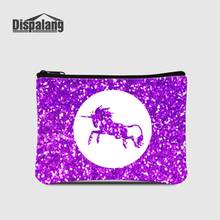 Dispalang Unicorn Printing Coin Purse For Women Zipper Wallet Female Small Money Bags For Shopping Children Outdoor Change Pouch 2024 - buy cheap