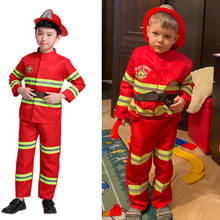 Fantasia bombeiros cosplay, uniforme bombeiros, traje infantil, carnaval, presente de aniversário, ano novo, natal, para meninos e meninas 2024 - compre barato