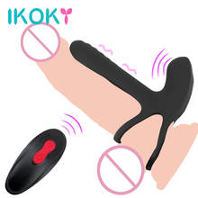 IKOKY Penis Erection Long Lasting G-Spot Dildo Vibrator Orgasm Vagina Clitoris Stimulate Sex Toys For Couple With Cockring 2024 - buy cheap