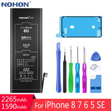 NOHON Lithium Polymer Bateria For iPhone 8 7 6 5 SE iPhone8 iPhone7 iPhone6 iPhone5 5G 6G 7G 8G Mobile Phone Battery Free Tools 2024 - buy cheap