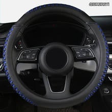 QIEKERETI Leather Car Steering Wheel Cover For Ford Focus 2 3 MK2 Fiesta Fusion Mondeo MK4 Kuga Ranger F150 2024 - buy cheap