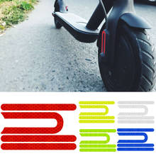 Светоотражающая наклейка для скутера, наклейка на раму и педаль, наклейка на переднее и заднее колесо для электрического скутера Xiaomi Mijia M365 2024 - купить недорого