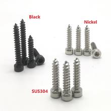 20-50pcs m2 m2.6 M3 m3.5 M4 stainless steel nickel black plated hex Hexagon Head Self-tapping Screws Cup Furniture Speaker Screw 2024 - buy cheap